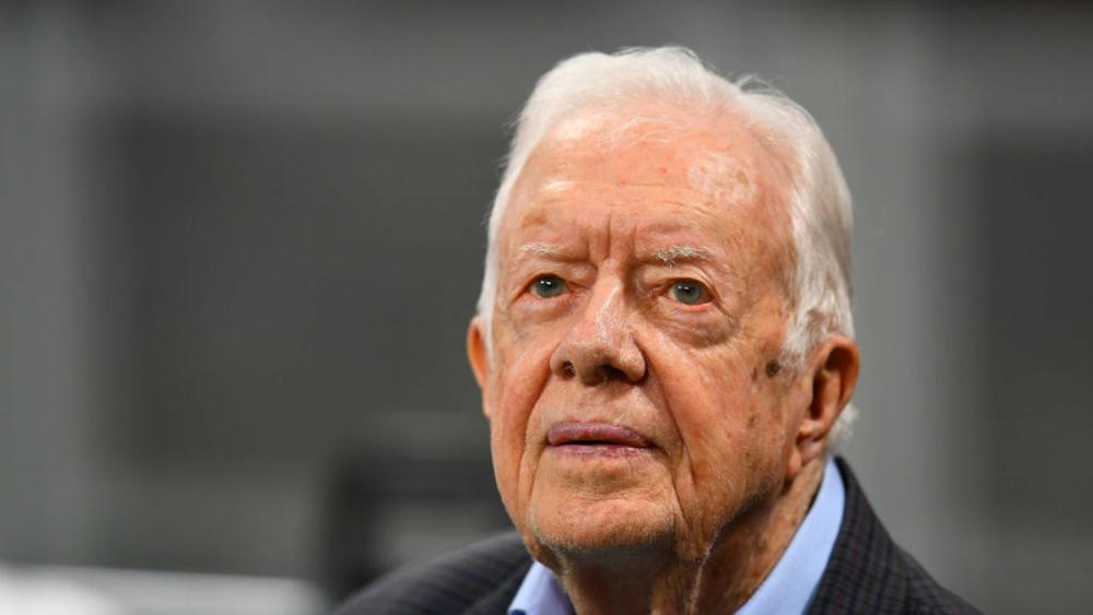 President Jimmy Carter returns to hometown church