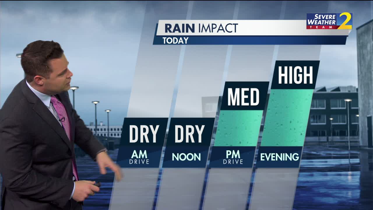 THURSDAY’S WEATHER-TRAFFIC: Rain is on the way after warmer start