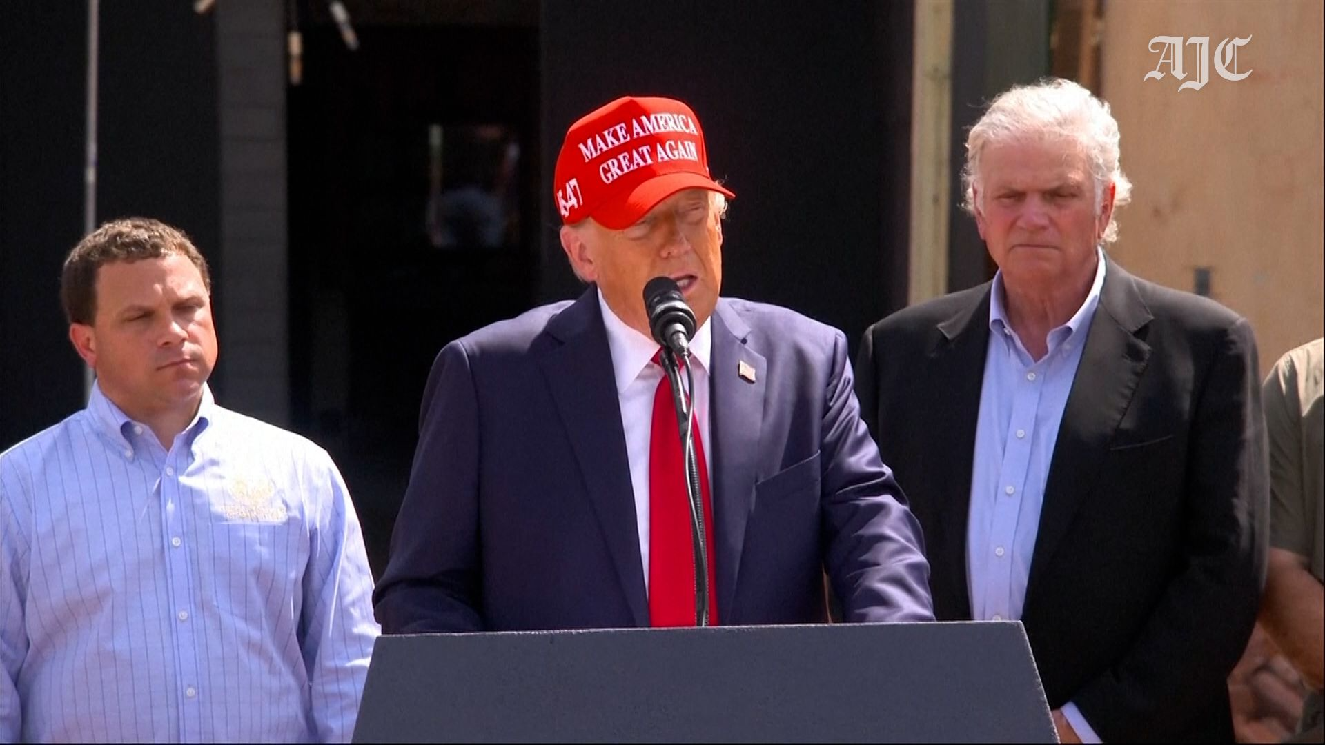 Trump speaks about Hurricane Helene damage during Valdosta visit in Georgia